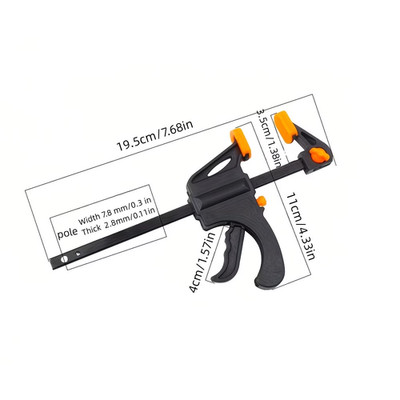Mini 10,16 cm F Klemme Schnellspanner Holzbearbeitung Stab Klemme Werkzeug Zum Selbermachen Heimgebrauch - 1 Stück