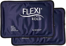 2 Flexikold Gel Ice Packs - Ice Packs for Injuries Reusable, Back Pain Relief