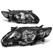 Fit 2011-2013 Toyota Corolla Pair Black Housing Clear Corner Headlightlamp Set Fit 2011-2013 Toyota Corolla Pair Black Housing Clear Corner Headlightlamp Set