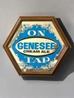 RARE VINTAGE GENESEE CREAM ALE ON TAP BEER MIRROR SIGN ROCHESTER NEW YORK