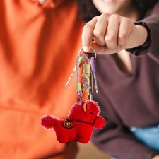 Plush Horse Keychain Horse Keyring Horse Bag Charm