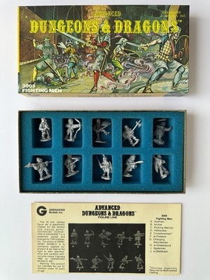 Grenadier Fighting Men Miniatures Figurines Complete #2005 D&D ADD TSR Vtg 1980