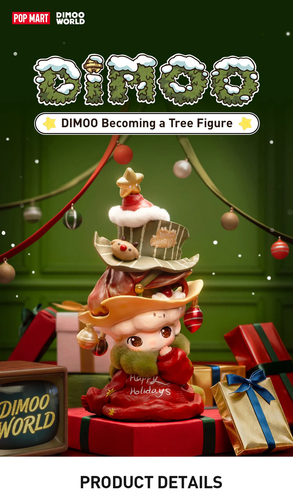 DIMOO BECOMING A TREE FIGURE HOT CUTE TOY GIFT AUTHENTIC