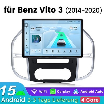 11.5 Für Mercedes Benz Vito W447 2006-2024 Autoradio Android GPS Nav Carplay SWC