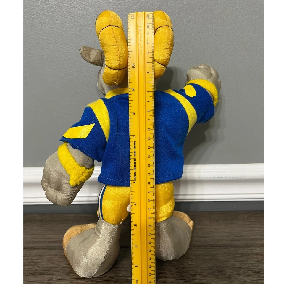 Juguete de peluche de colección Stuffins St. Louis Rams 1995 mascota equipo Foto 4 de 4