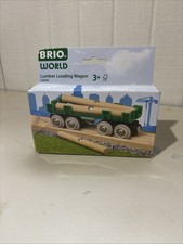 Brio 33696 Lumber Loading Wagon Green Vehicle w/ 3 Log Loads 4 Pieces 3 NEW 