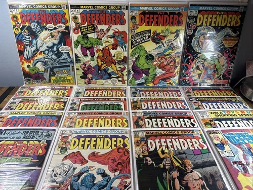 Marvel Comics The Defenders 1973 Comic Book Lot Of 20 Vintage 70s 80s Hulk