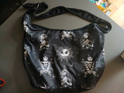 Nightmare Before Christmas Loungefly Fabric Slouch Bag Tattoo Print Hot Topic