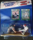 Starting Lineup 1989 ONE on ONE Gary Carter Eric Davis SLU Figures & Cards