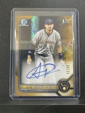 2022 Bowman Chrome Antonio Pinero #CPA-AP Prospect Auto Gold Shimmer /50