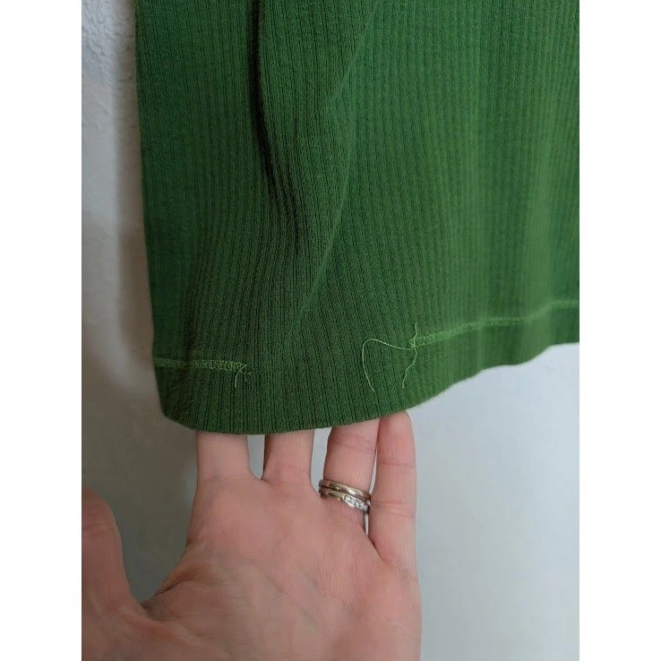 Camisa Aeropostale Mujer M Verde Y2K Vintage Logo Henley Preppy Acanalada Años 90 Aero Foto 2 de 4