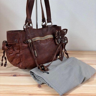 Miu Miu 90s Archive Handbag Shoulder bag Leather Brown Flower