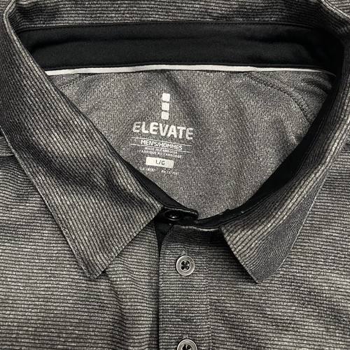 Polo ELEVATE uomo grande grigia golf performance traspirante casual S/S - Foto 4 di 9