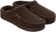 Dearfoams Men's Memory Foam Slippers Small , Brown, Sm