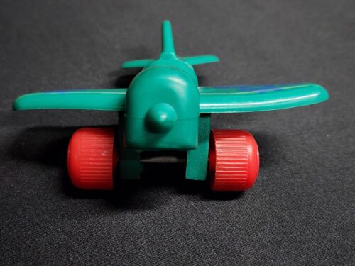 Giocattolo vintage KLM - plastica vichinga - aereo Z 3 1/2" - verde con blu KLM - Foto 3 di 4