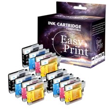 12PK LC61 Ink Cartridge fits Brother DCP-395CN DCP-585CW MFC-295CN MFC-490CW