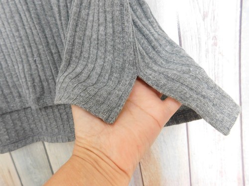 Faded Glory Sweater 3X Gray V Neck Short Sleeve Ribbed Casual - Bild 3 von 7