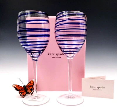 KATE SPADE NEW YORK Lenox Kate Spade Wine Glass Charlotte Street Goblets, Glasses