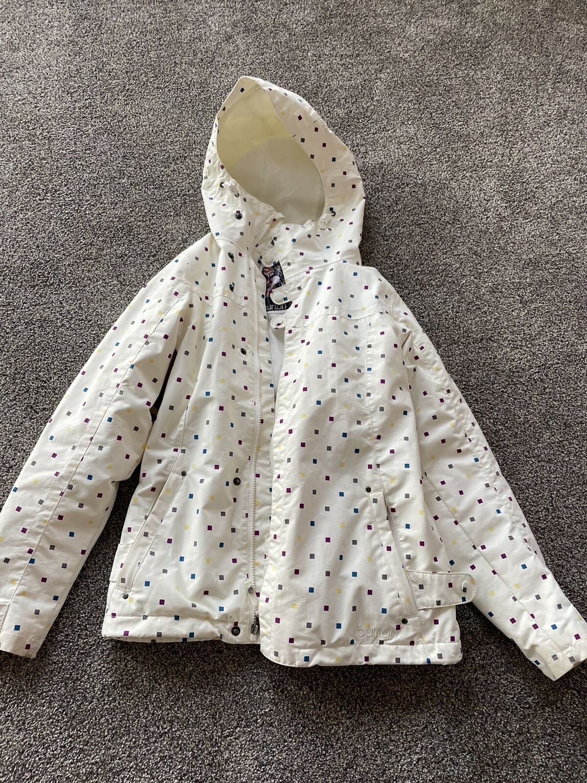 Burton Dryride Snowboard Ski Womens Hooded Full Zip Coat Jacket XS eBay