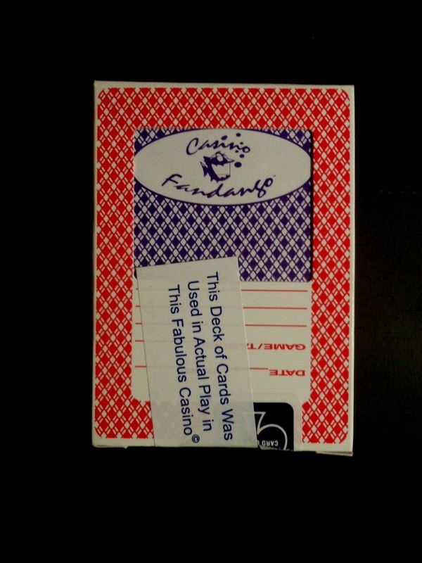 CASINO PLAYING CARDS CASINO FANDANGO CARSON CITY, NV. casino seal purple backs
