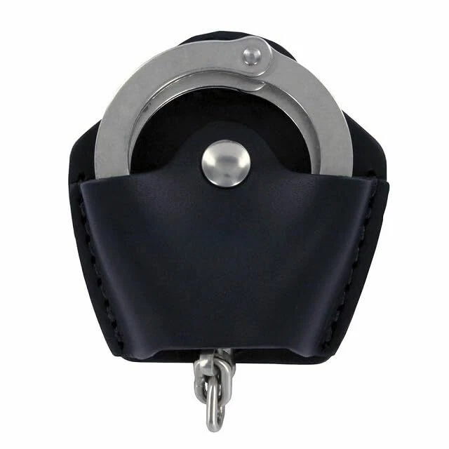 Estuche para esposas de liberación rápida de cuero negro para cinturón de cuero Boston 5531 2 1 4 Foto 2 de 2