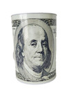 Giant Tin Money Piggy Bank Savings %100 Benjamin Franklin Coin Saver 8.5" Height — photo 2