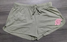 Fifth Sun Shorts Adult Junior Medium Drawstring w/Floral Accent Womens