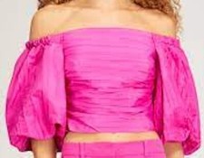 WOW New Tags Jonathan Simkhai "Coco" shoulder bustier top "Bougainville" sz 2