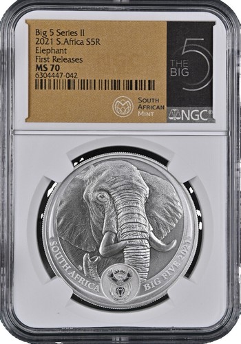 2016 Rep. of Congo 25000 Francs 5 oz Ag African Lion MS-70 NGC ER