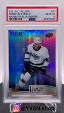 2021-22 Upper Deck Allure Blue/Purple /199 Rainbow #R1 Quinton Byfield PSA 10 LA