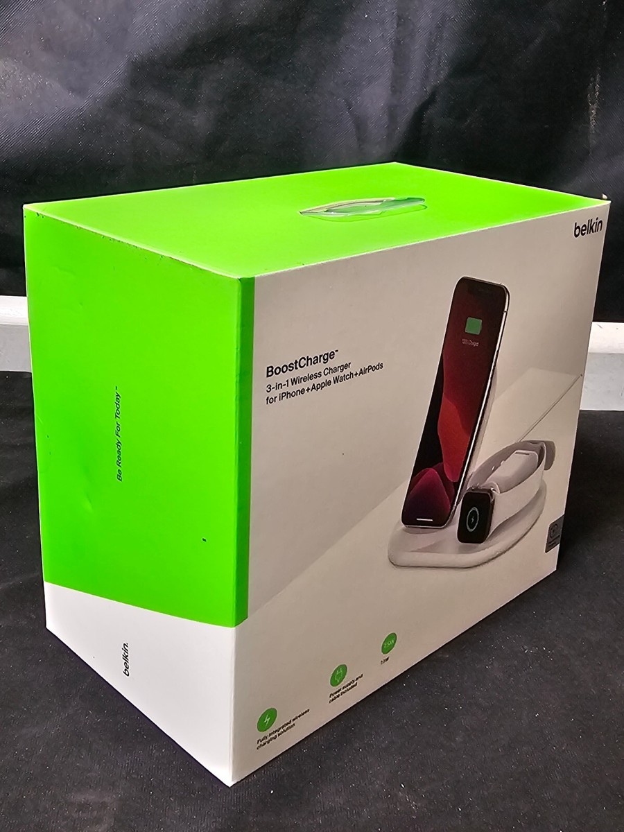 BELKIN BOOSTCHARGE IN WIRELESS CHARGER FOR IPHONE+APPLE WATCH+