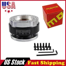 MOMO Universal Black Steering Wheel Quick Release Hub Adapter Snap Off Boss Kit