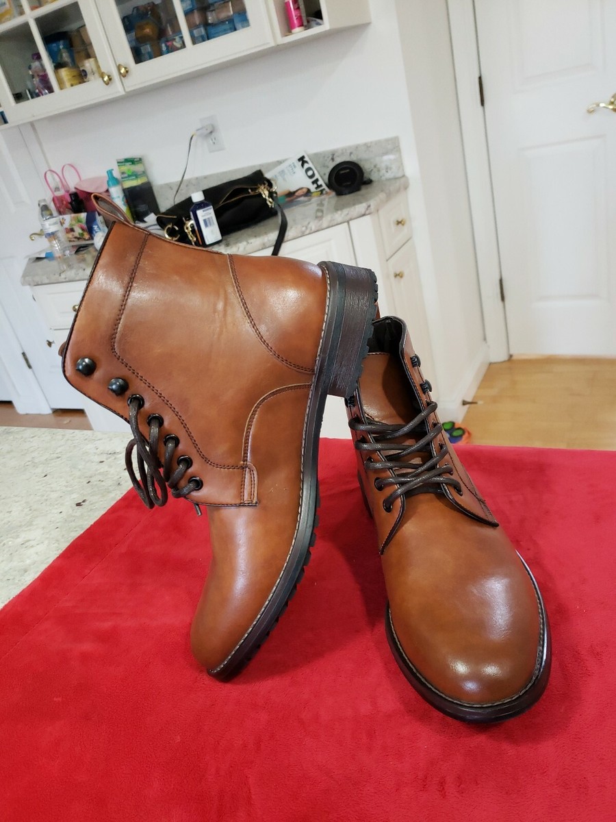 Vincent Cavallo Men Ankle Boots Shoes Brown Sz 9.5. New  display picture 1