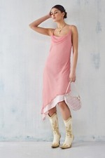 Urban Outfitters Light Before Dark Amelie Two-Tone Midi Dress S 4 Women NW 34024