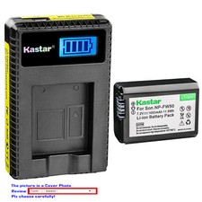 Kastar Battery LCD USB Charger for Sony OEM NP-FW50  Genuine BC-VW1 BC-TRW