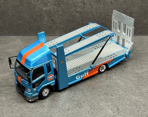 GCD 1:64 Blue Gulf Fuso Fighter Mk2 Double Deck Tow Model Diecast Metal Car - Picture 7 of 15