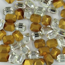 4600 8x6 C : 6 strass Swarovski fond conique 4600 octogone 8x6mm CRYSTAL