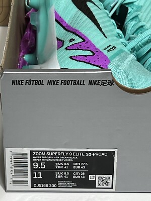 Nike Zoom Superfly 9 Elite SG-PROAC Turquoise Womens DJ5166-300 Nike Zoom Superfly 9 Elite SG-PROAC Turquoise Womens DJ5166-300
