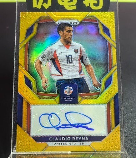 2024 Panini Prizm Copa America Claudio Reyna Auto /10 Gold United States Legends