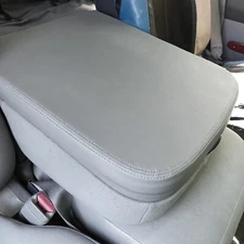 Gray Console Lid Armrest Cover Leather For 2002-2008 05 Dodge Ram 1500 2500 3500