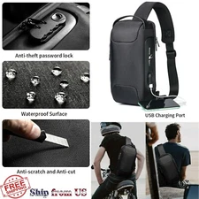 ON SALE!! Backpack Waterproof Anti-theft Sling Bag Chest Cross body Pouch US