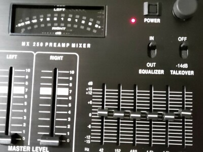 Mixer MTX Soundcraftsmen MX 250, Mint, 2 Phono, 4 Line, 2 Mic, & 2