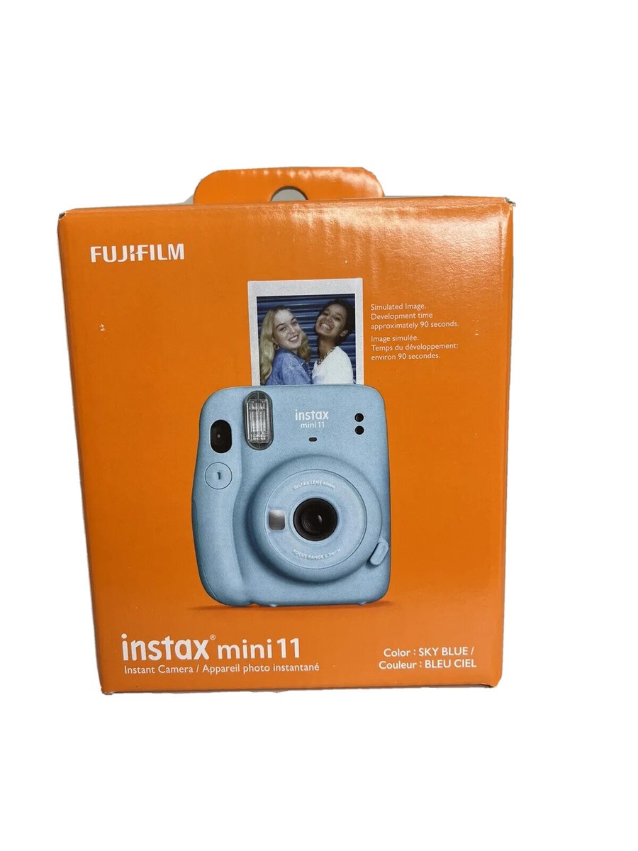 Fujifilm Instax Mini 11 Sky Blue Built-in Flash Fixed Lens Instant Camera  NEW