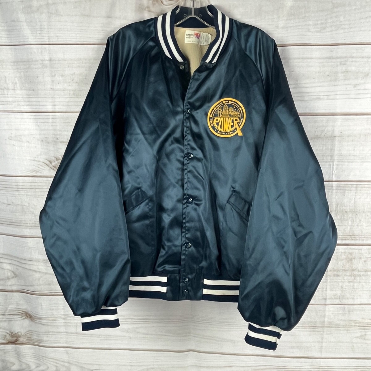 Vintage King Louie Pro Fit Men's XL Satin Jacket IBEW KCPL Kansas