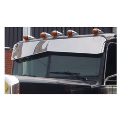 12 X 8 Inch Aluminum Reverse Bowtie Visor - Blind Mount For Peterbilt
