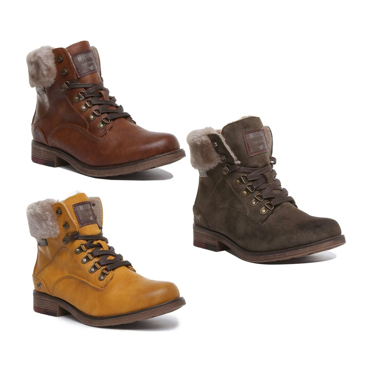 Mustang lace up boots top