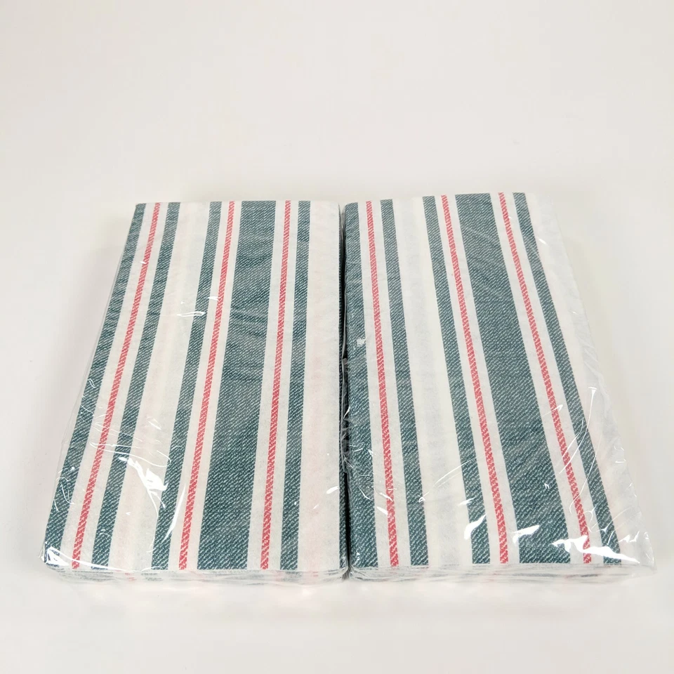 Hearth and Hand 28-count Americana Red/Navy Stripe Guest Towel Paper Napkins - Image 3 of 4