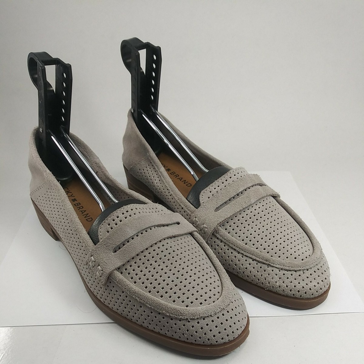 Lucky Brand leather suede grey leather loafers. Lucky Brand Women main image 4