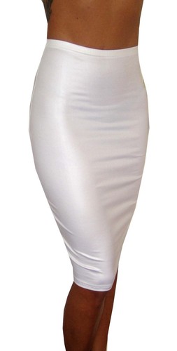 22-26" PENCIL MIDI HIGH WAIST BODYCON STRETCH SKIRT SIZE UK 8 10 12 14 16 18 20 - Picture 16 of 22