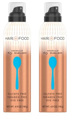 Hair Food Dry Shampoo, Coconut, Dye and Sulfate-Free, 4.9 Oz - 2 PACK